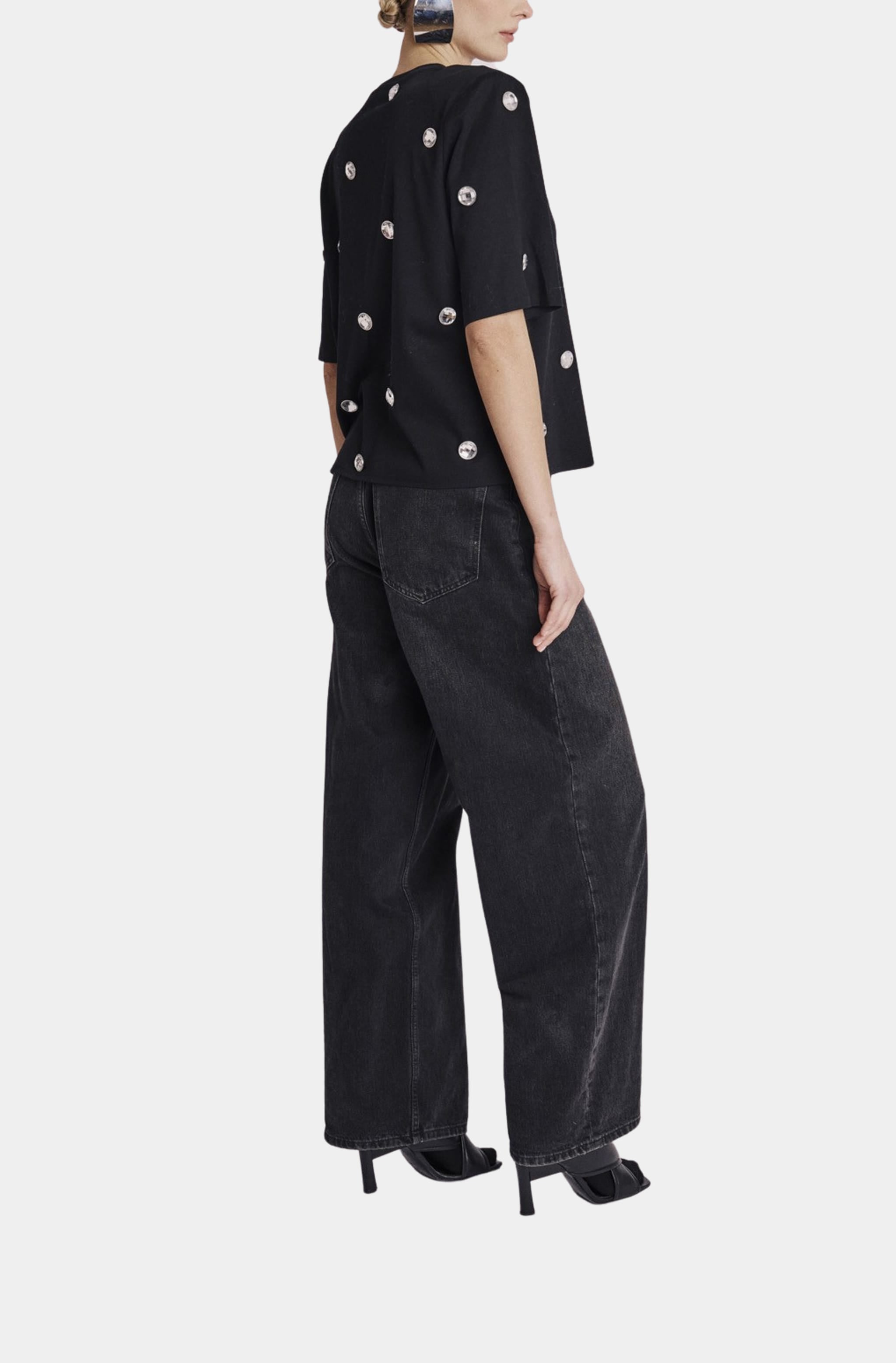 Round Neck T-Shirt With Studs