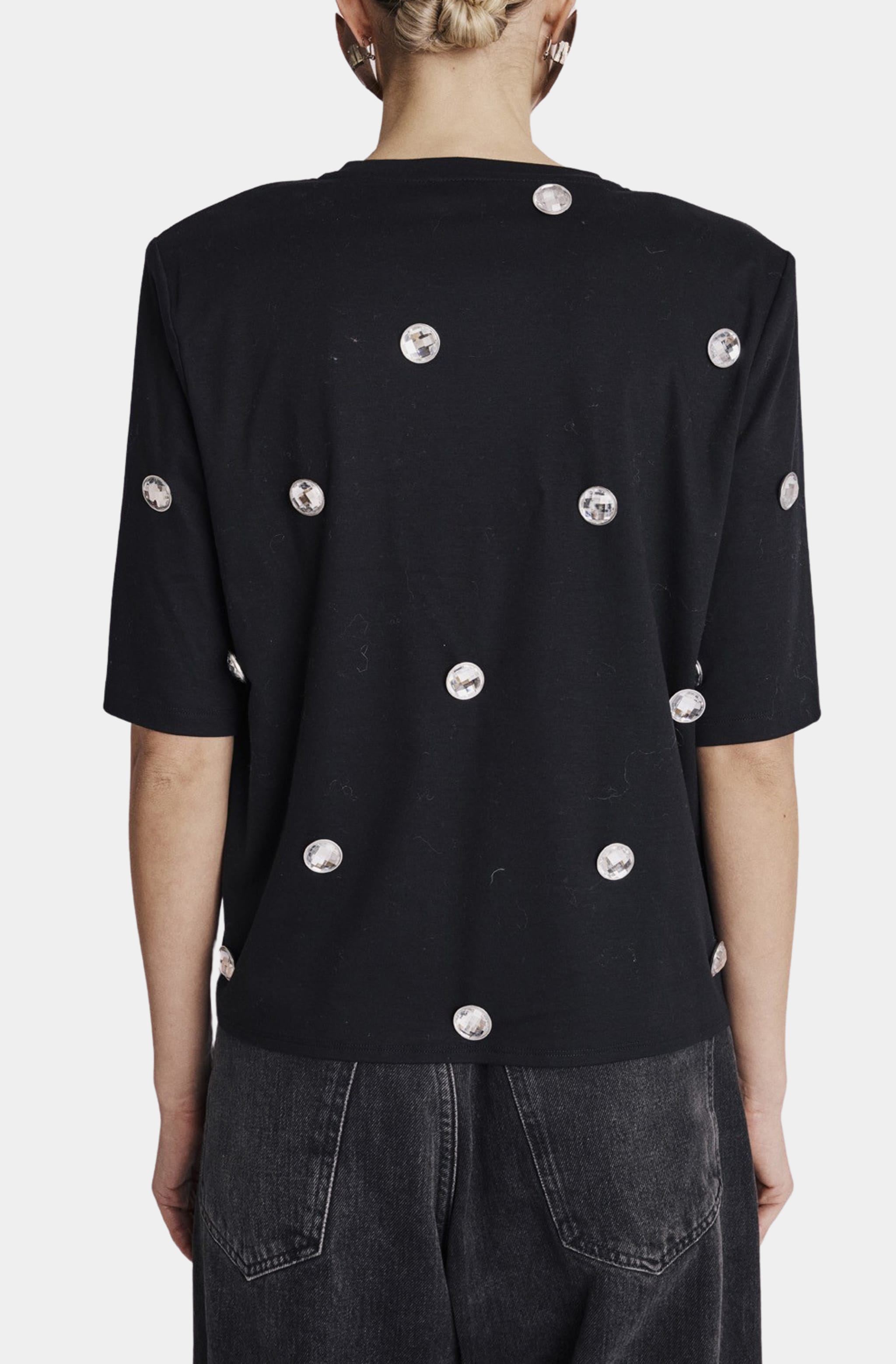 Round Neck T-Shirt With Studs