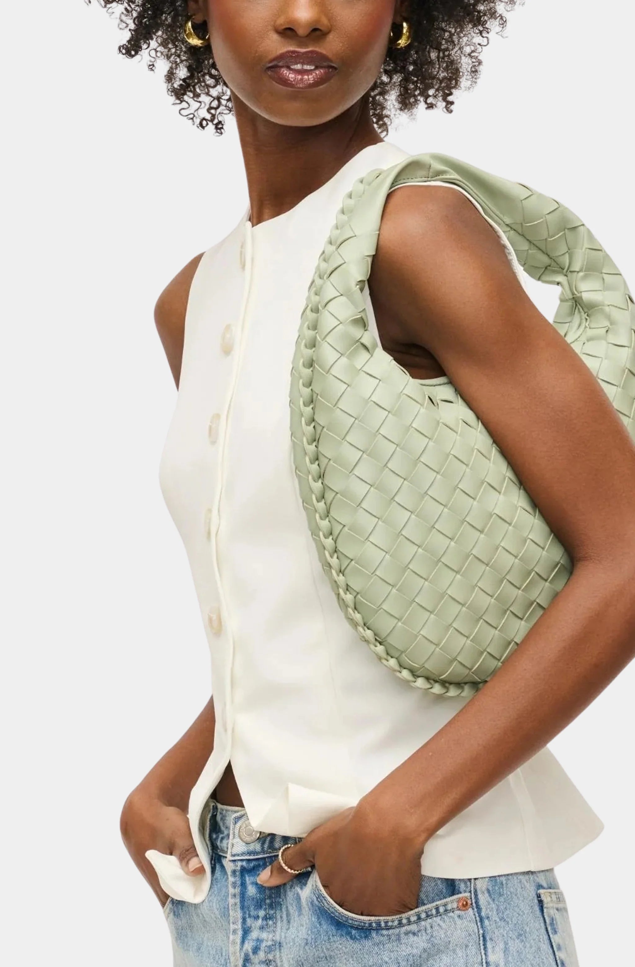 Wendy Woven Shoulder Bag