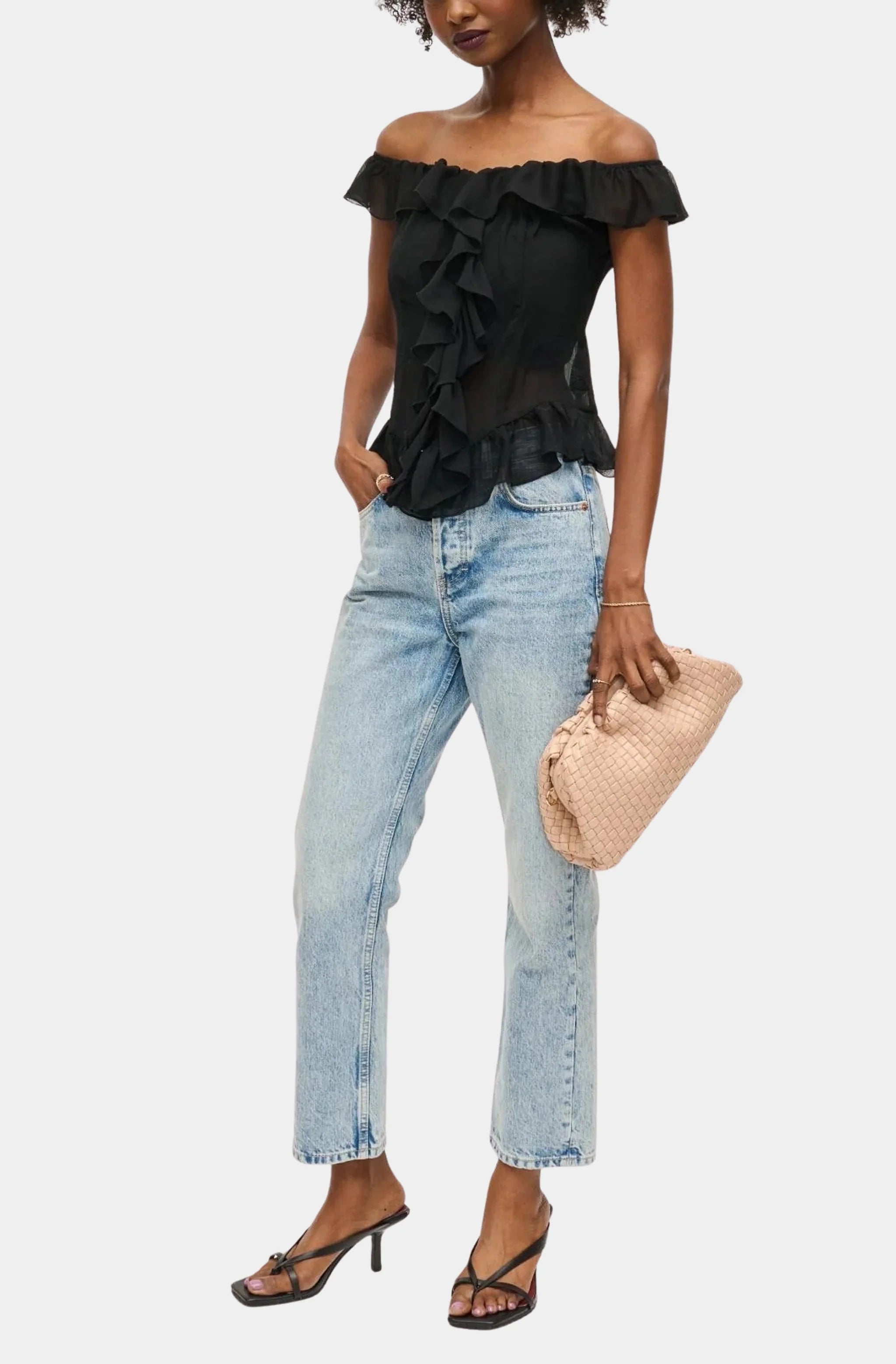 Tate Woven Frame Clutch