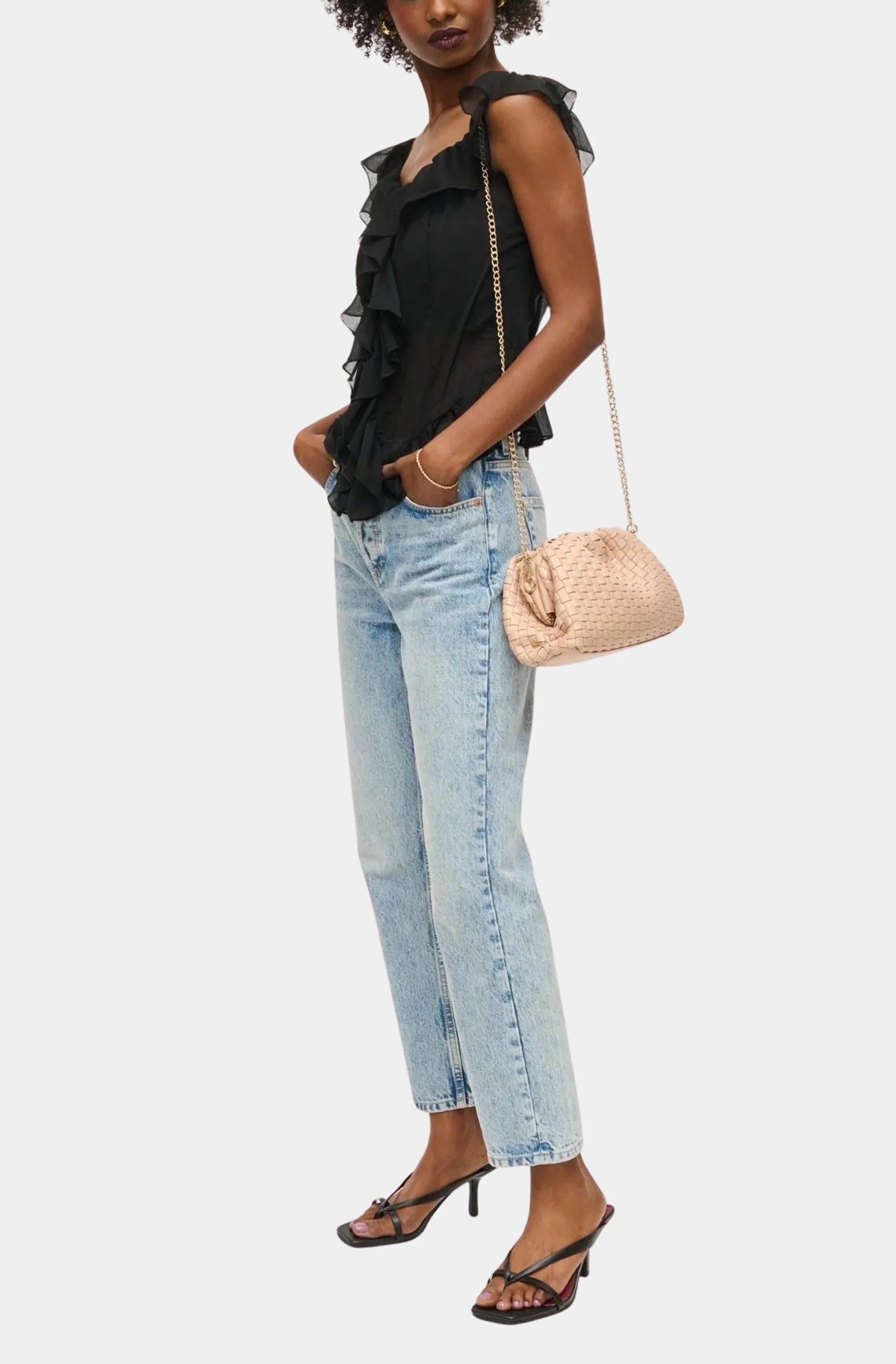 Tate Woven Frame Clutch