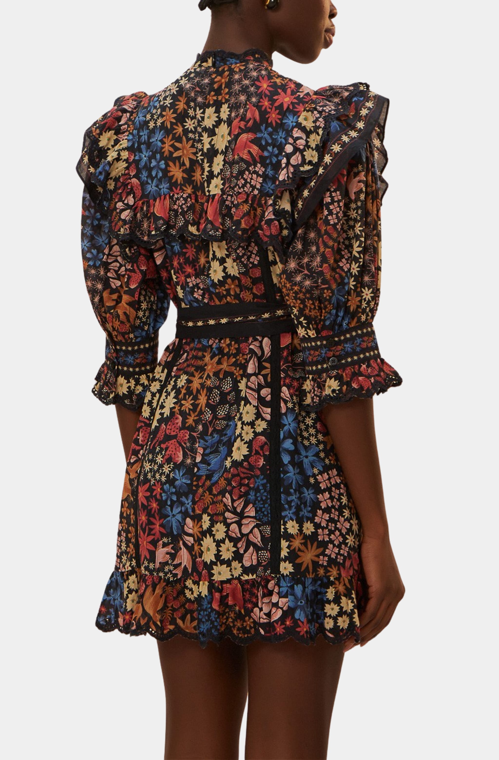 Jujus Garden Black Mini Dress