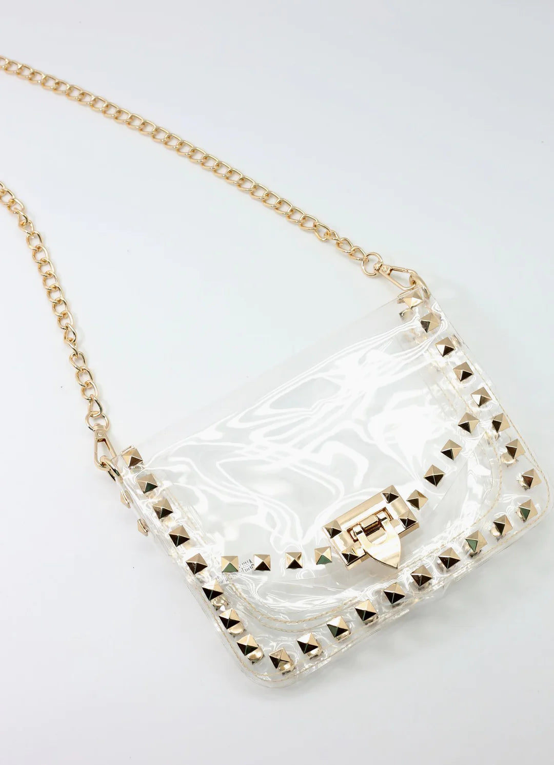 Camila Clear Crossbody with Studs