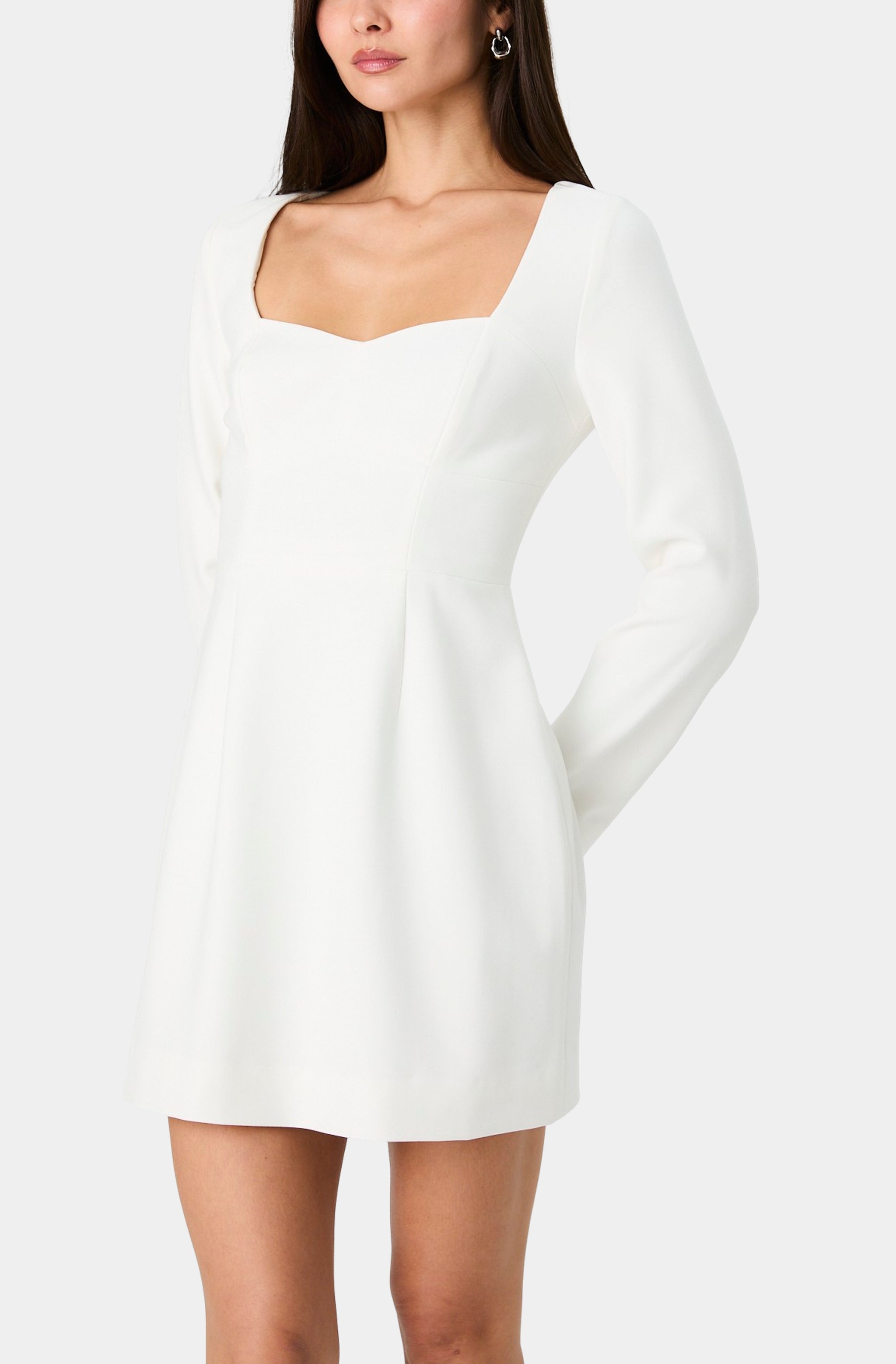 Whisper Sweetheart Long Sleeve Mini Dress Hemline Woodway Whisper Sweetheart Long Sleeve Mini Dress Hemline Woodway