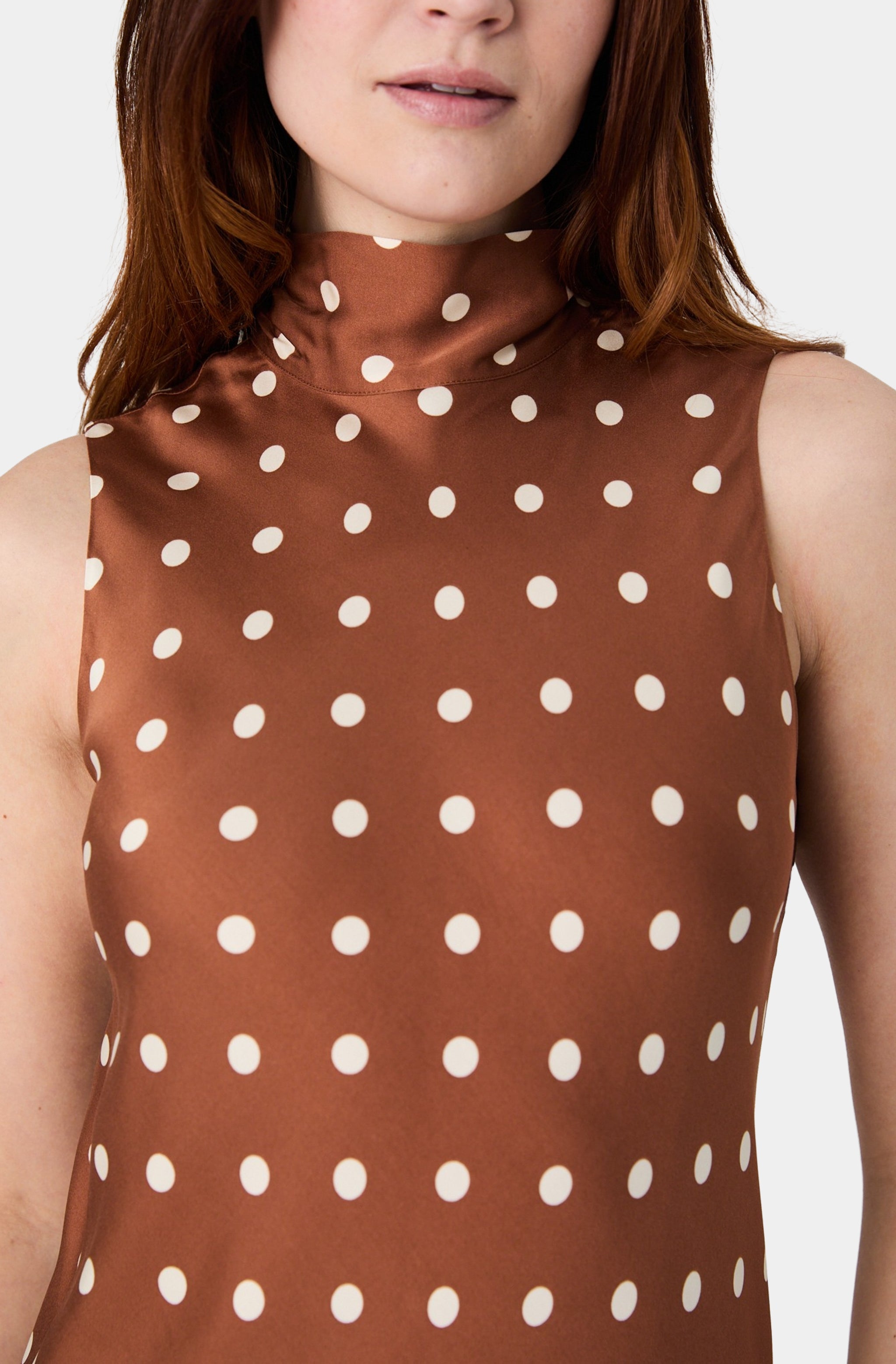 Ennis Satin Back Neck Bow Midi Dress