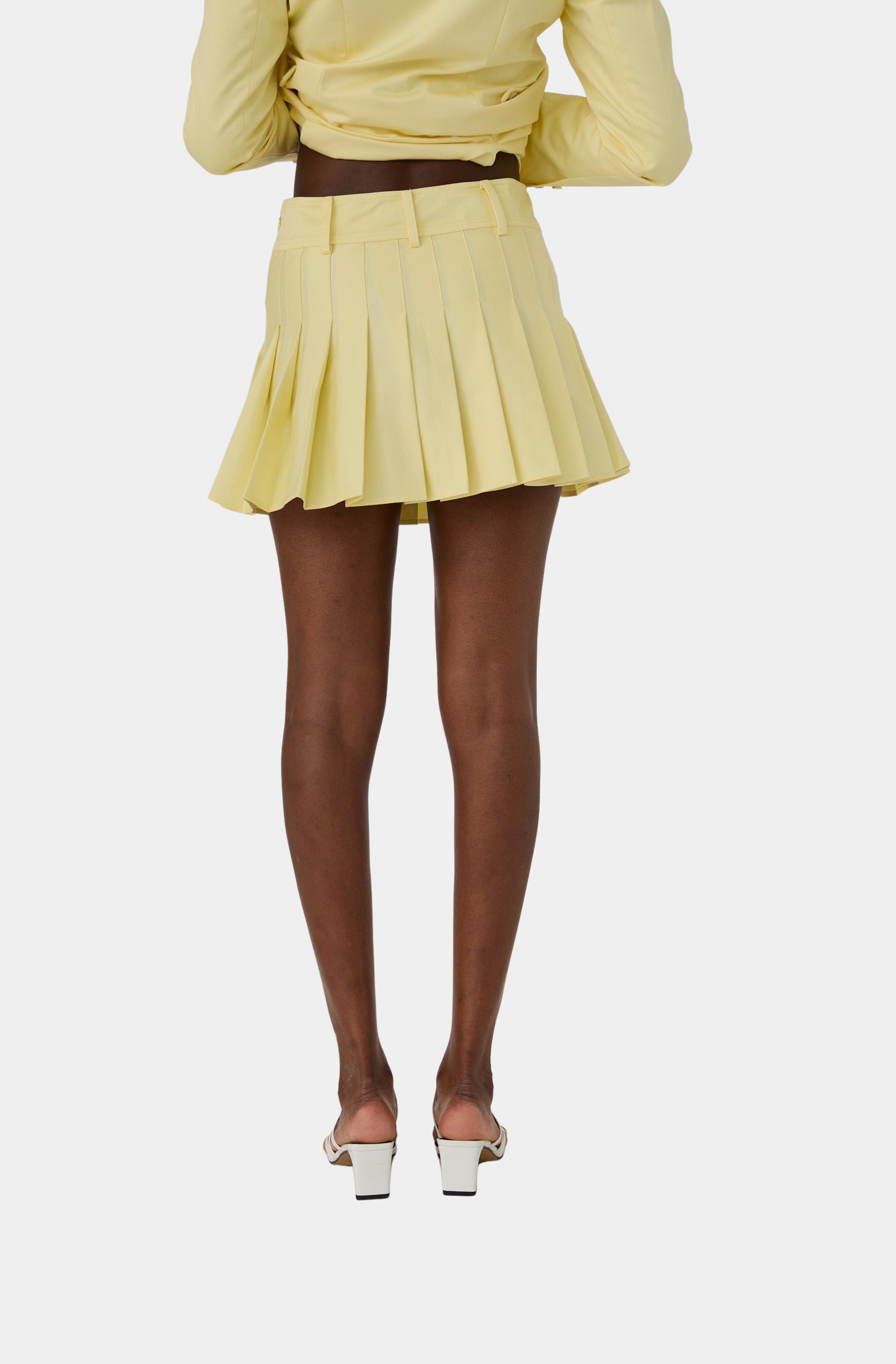 Sabine Twill Pleated Mini Skirt