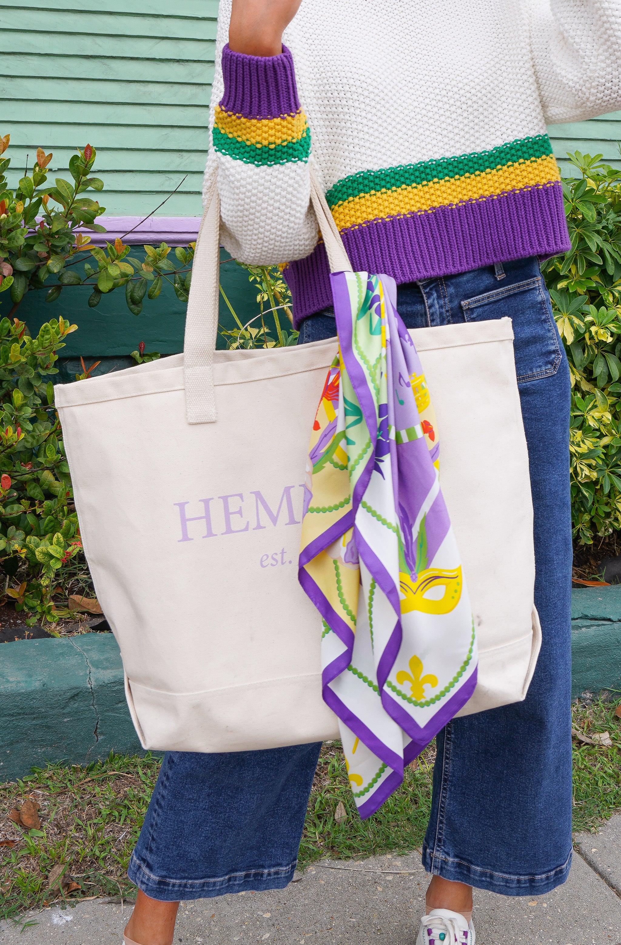 Hemline Exclusive Mardi Gras Saturday Scarf