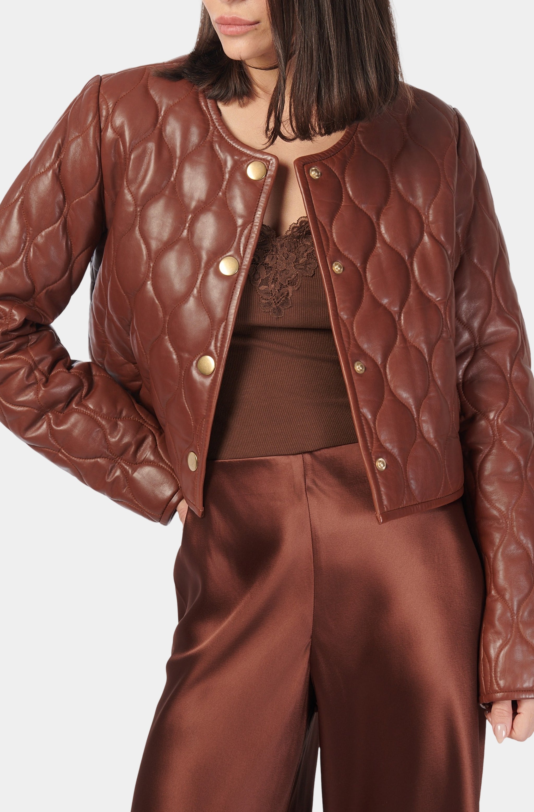 Wanda Genuine Leather Jacket