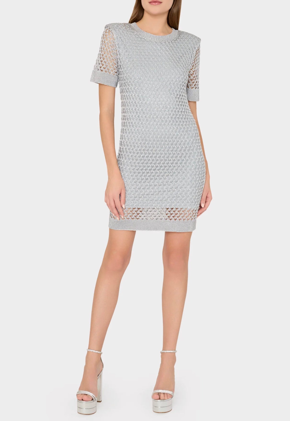Sinclair Metallic Mesh Mini Dress