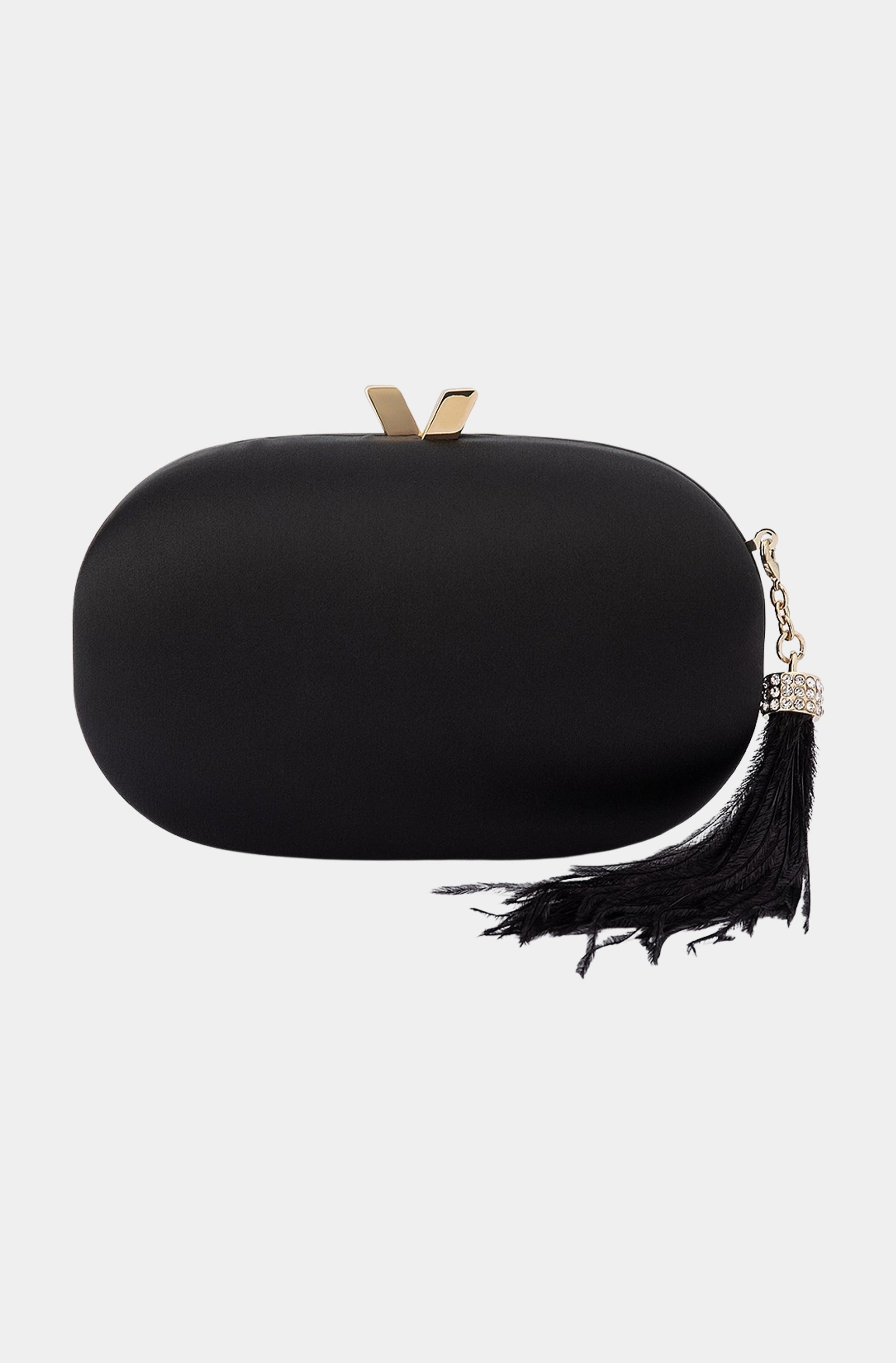 Jenna Feather Tassel Clutch