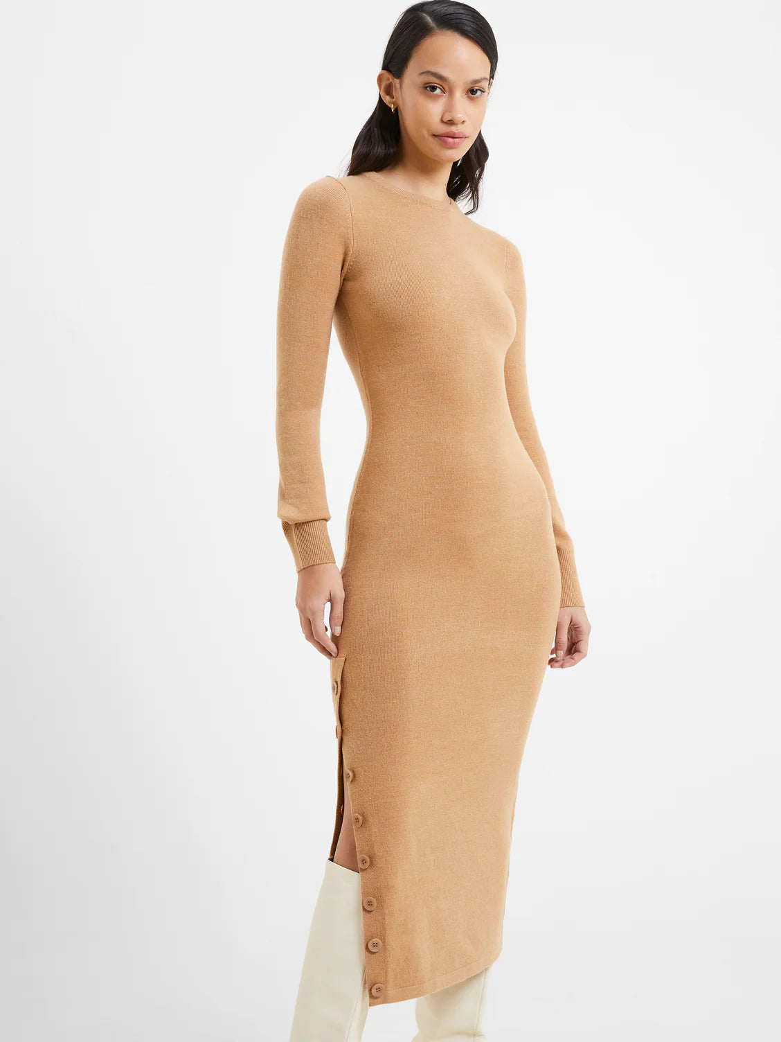 Babysoft Button Midi Dress