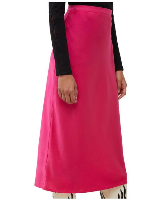 Satin Slip Midi Skirt