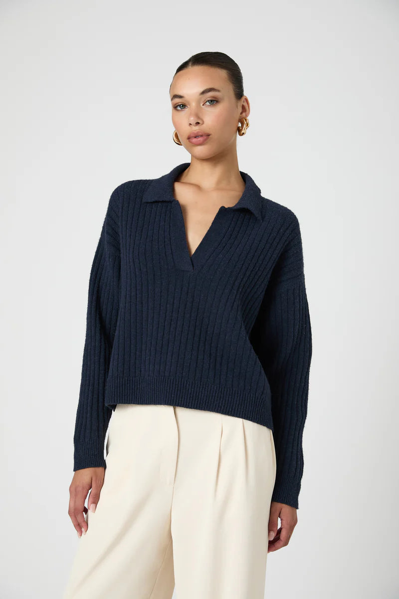 Vhari Collar Long Sleeve Jumper