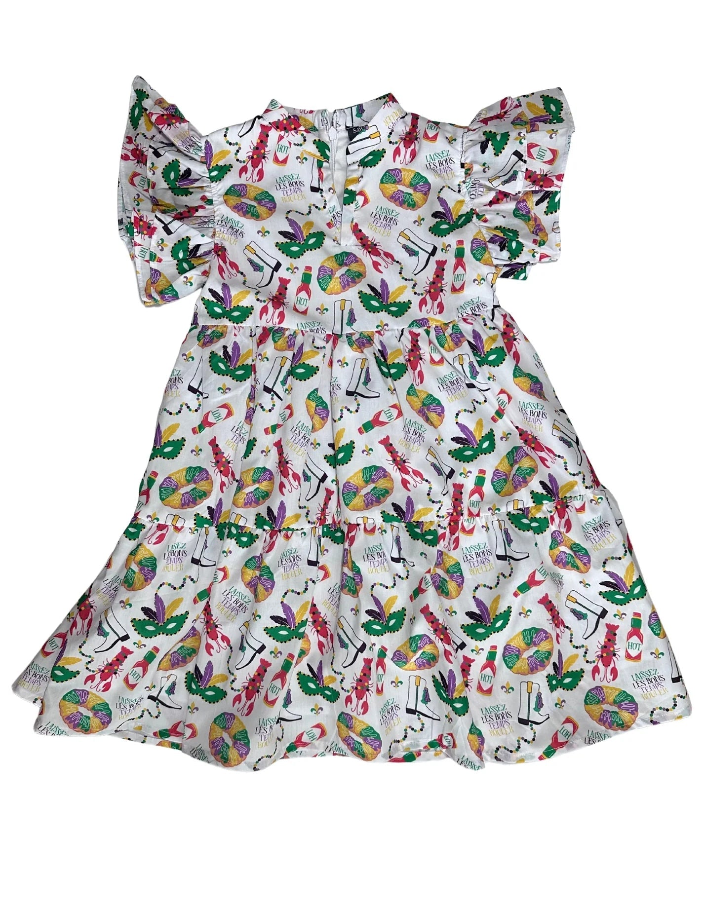 Sawyer + Spade X Hemline Mardi Gras V Neck Dress