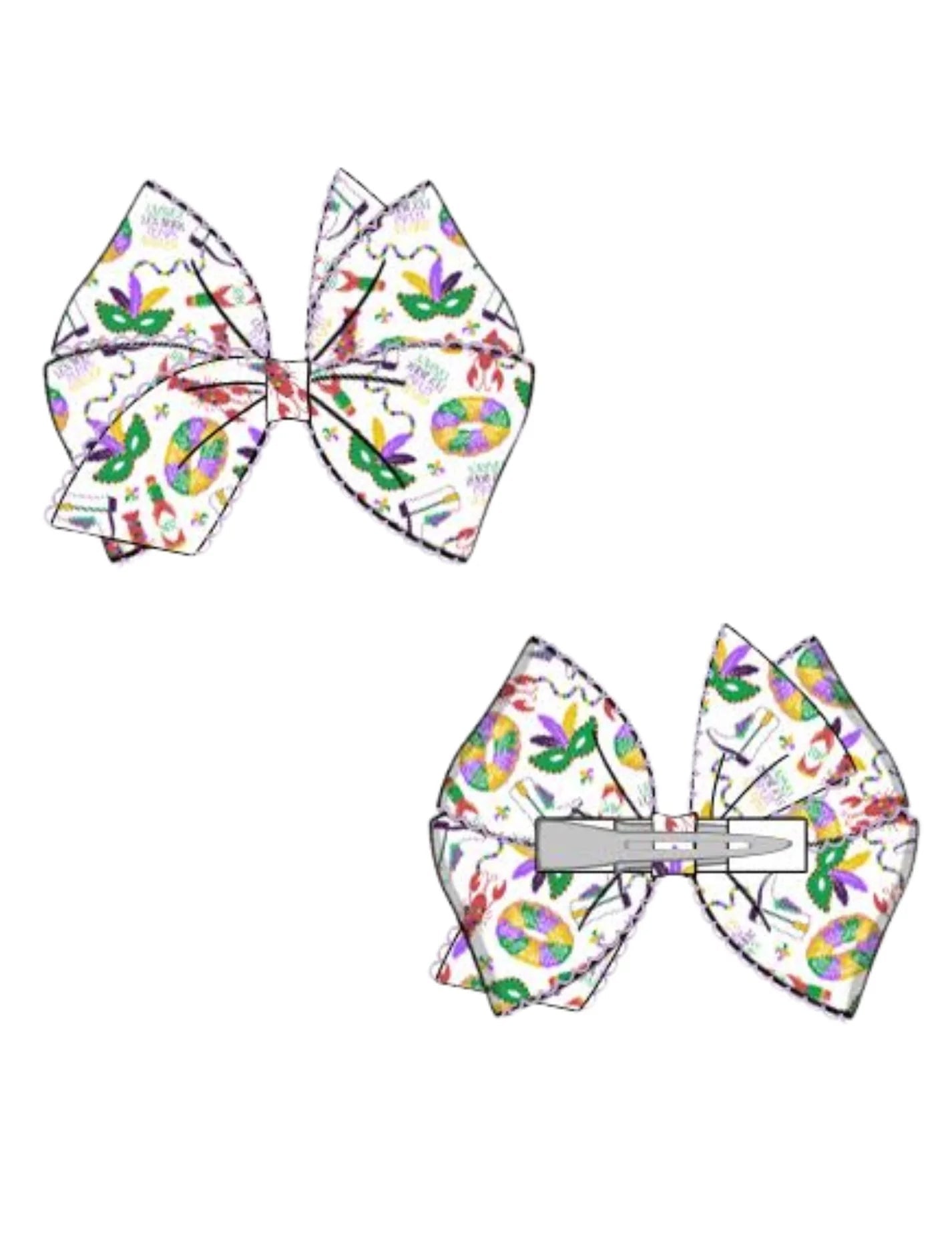 Sawyer + Spade X Hemline Mardi Gras Large Bow