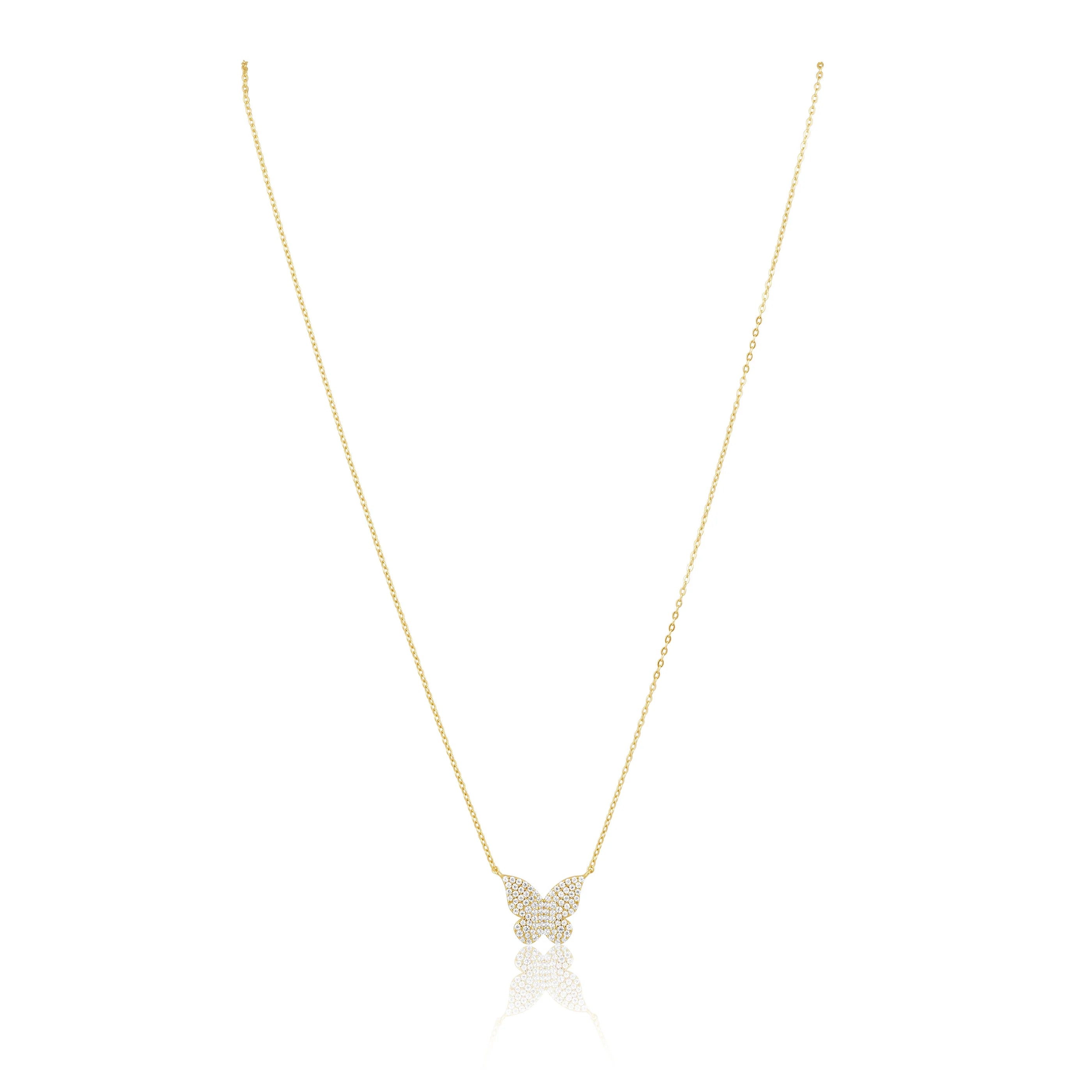 Elsie Pave Butterfly Necklace