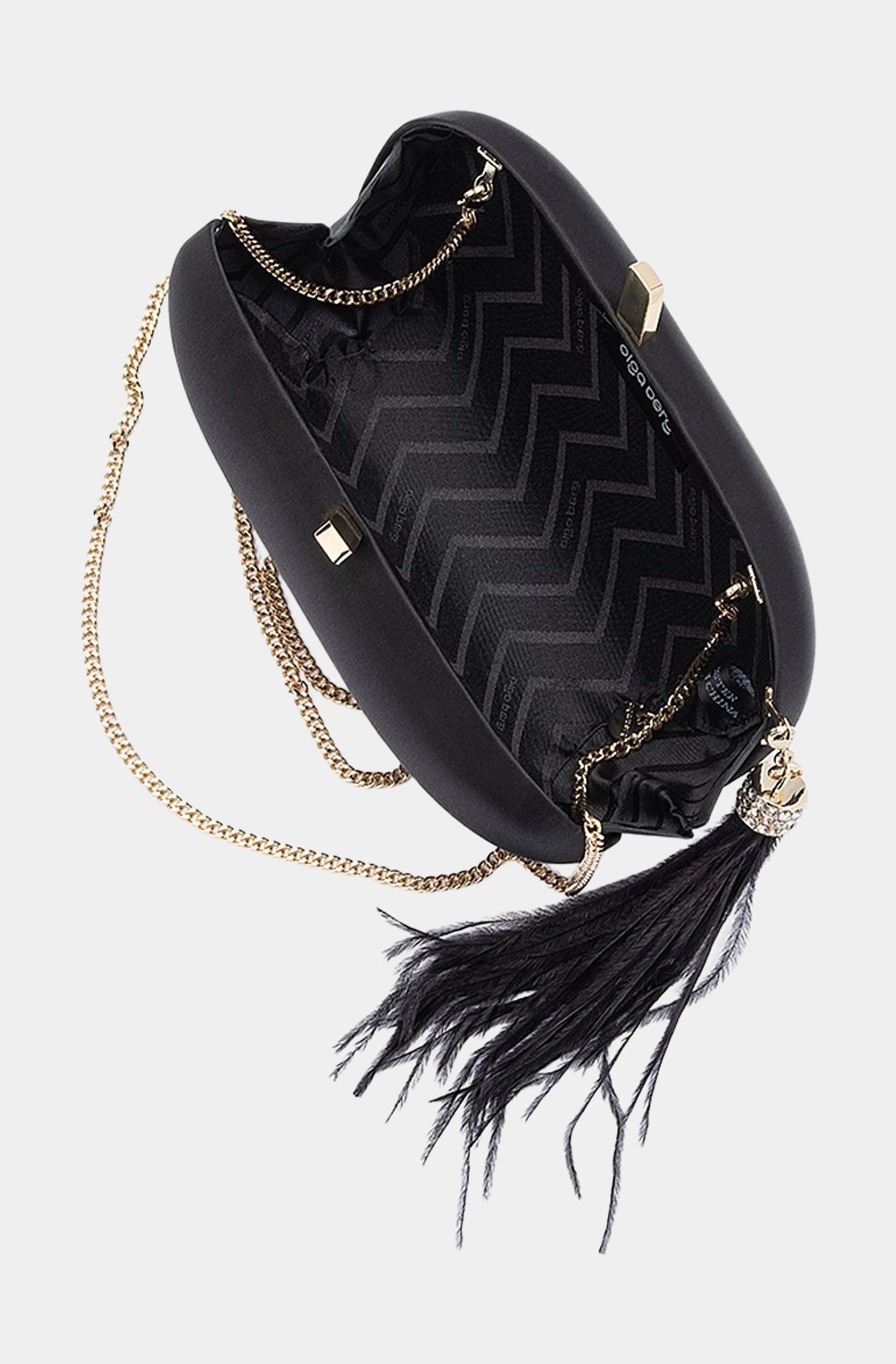 Jenna Feather Tassel Clutch