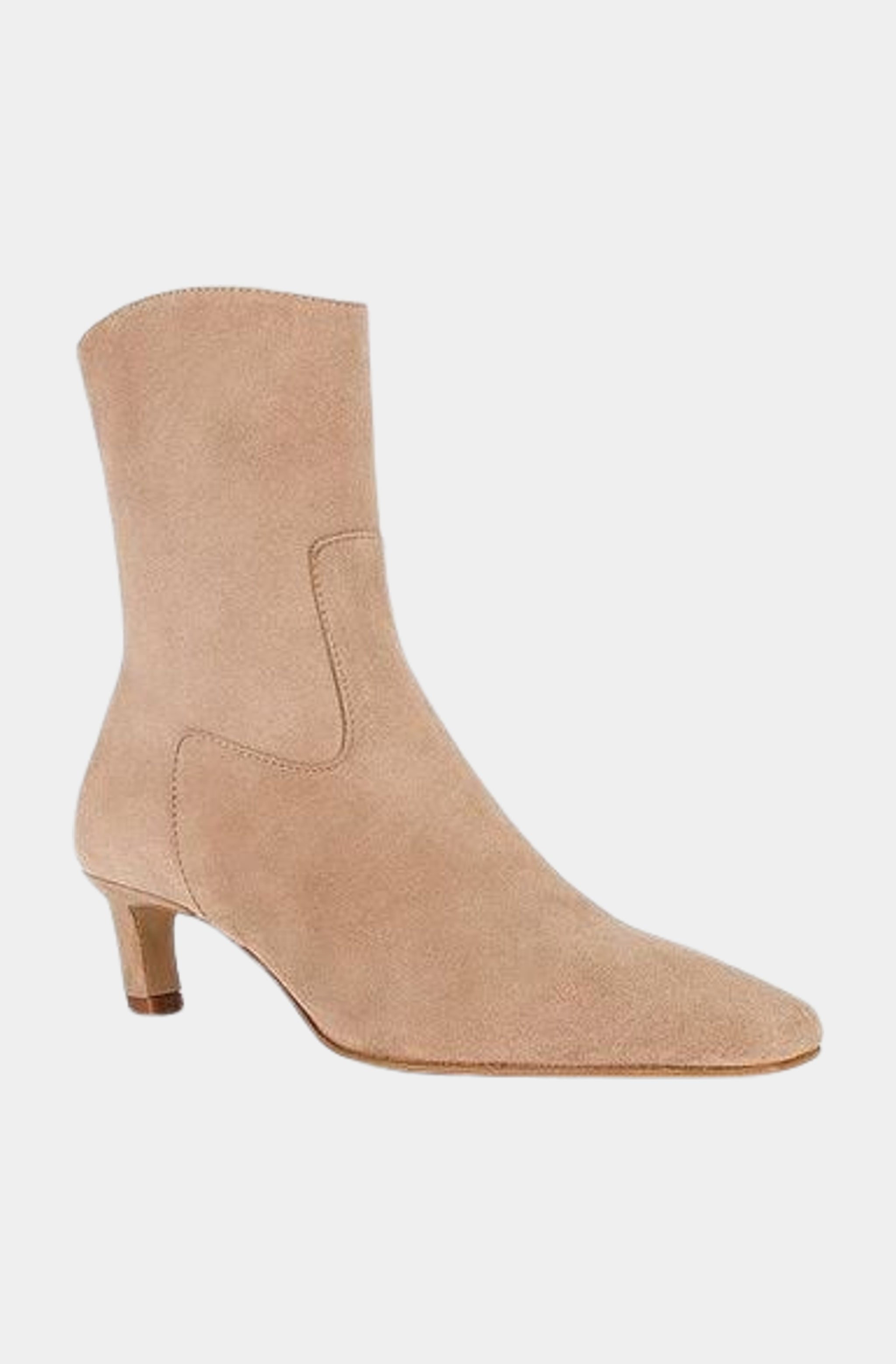 Nash Suede Beige Leather Ankle Bootie