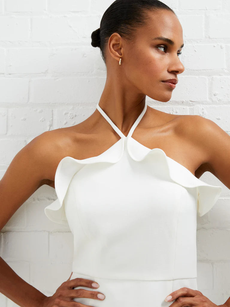 Whisper Ruth Ruffle Halter Dress