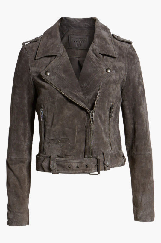 French Grey Moto Jacket