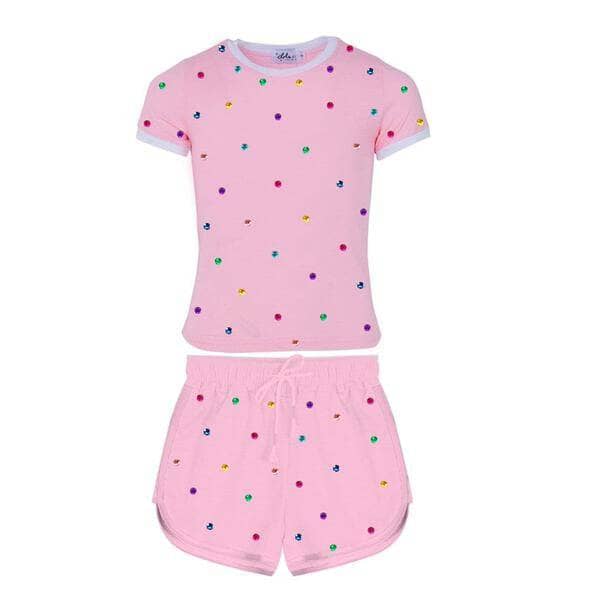 Pink Gem Short Set