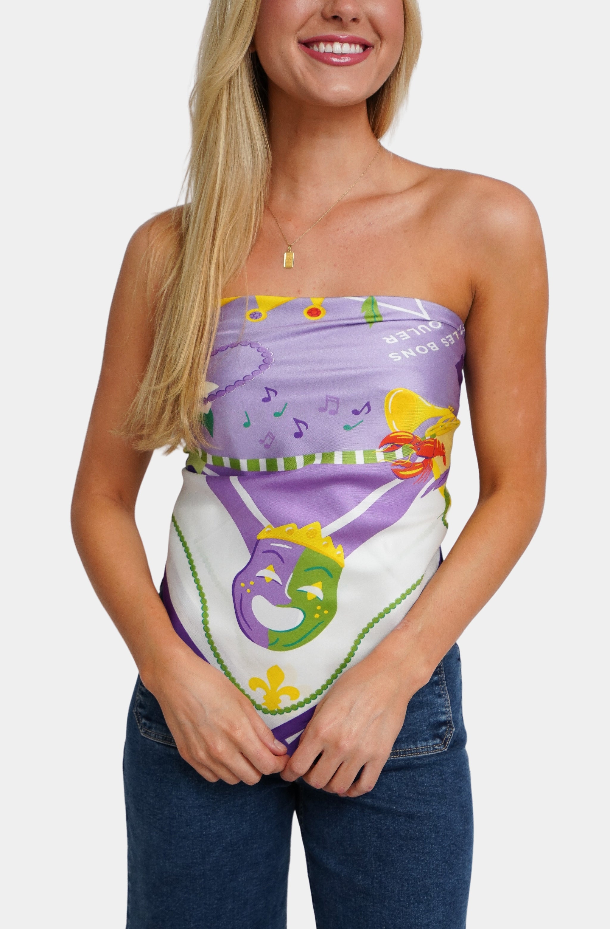 Hemline Exclusive Mardi Gras Saturday Scarf