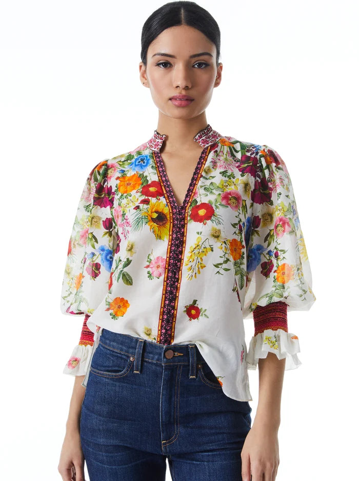 Ilan Smocked Front Blouse