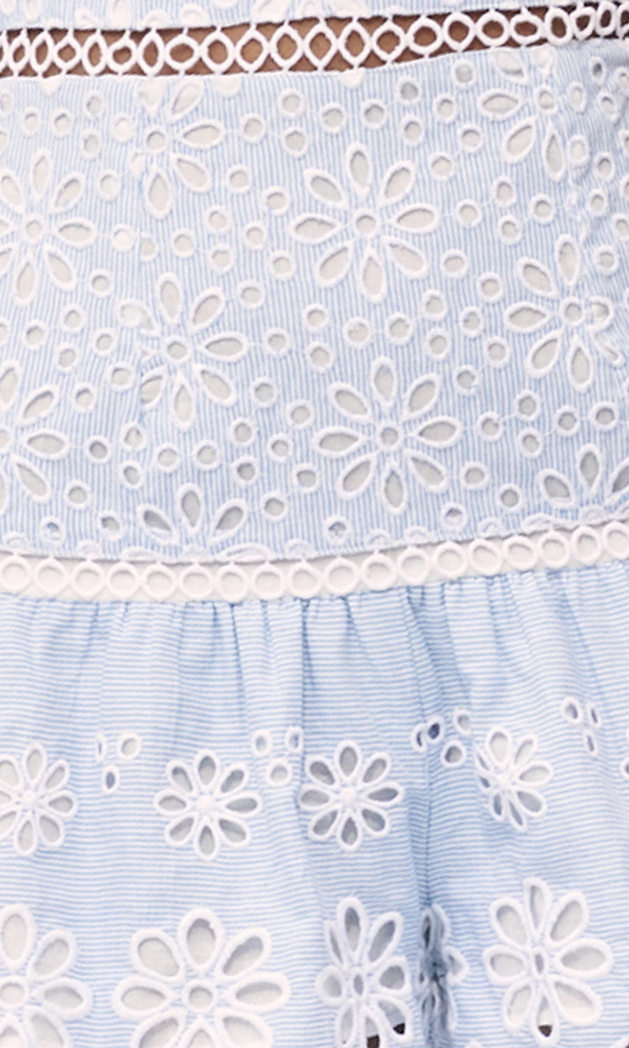 Shanice Shirting Stripe Eyelet Romper
