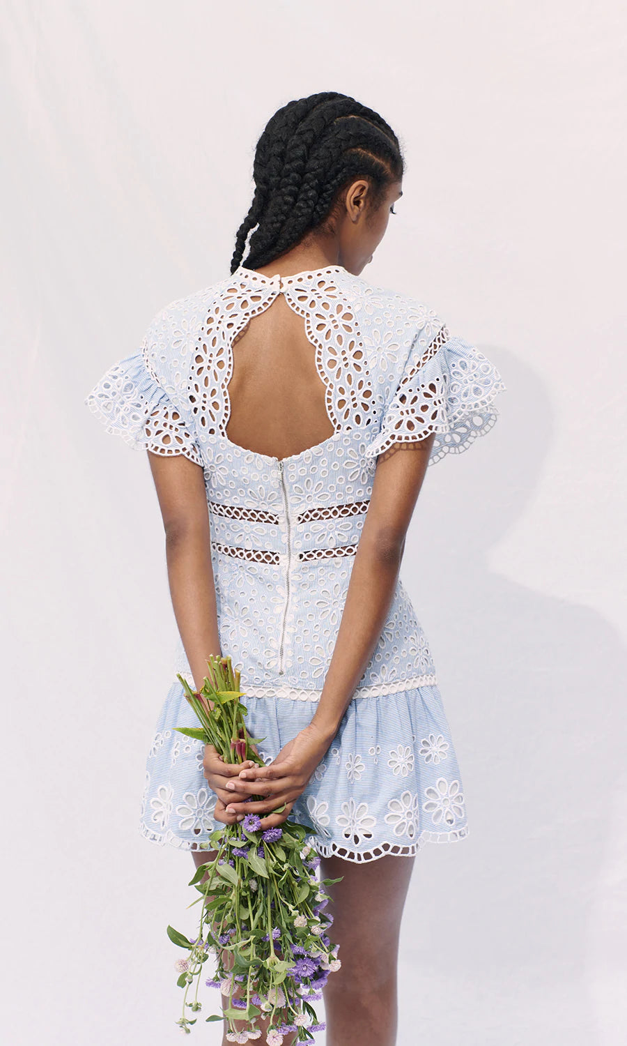 Shanice Shirting Stripe Eyelet Romper