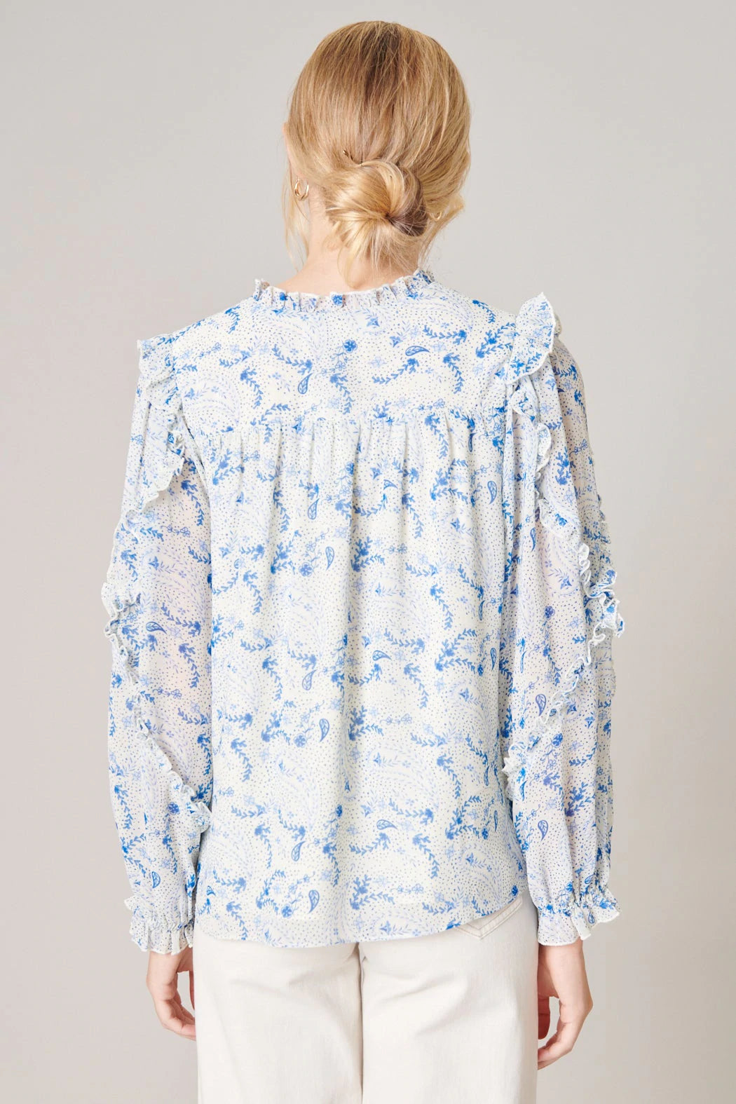 Corinna Paisley Raj Balloon Sleeve Blouse