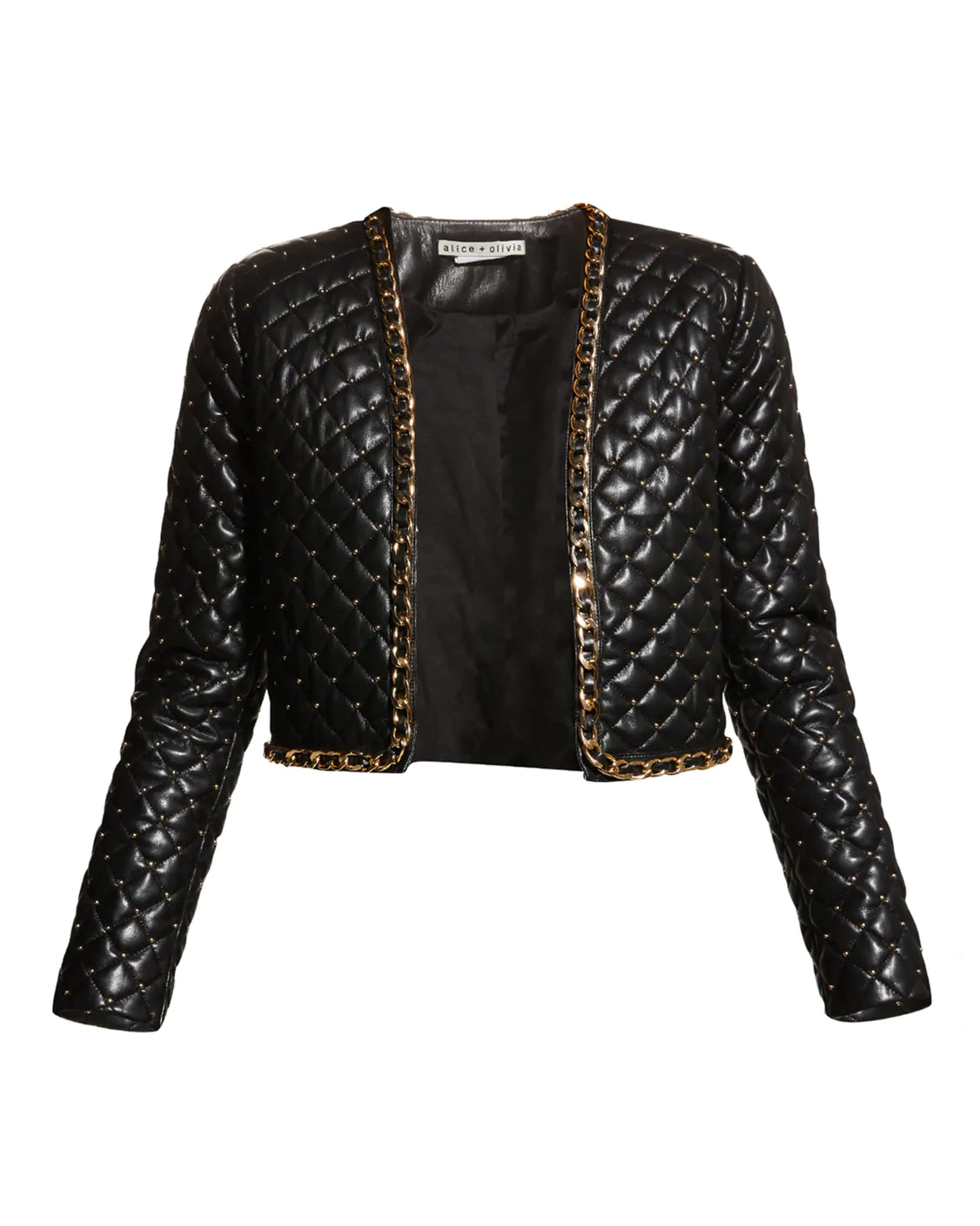 Zeta Quilted Vegan Leather Jacket Hemline Woodway