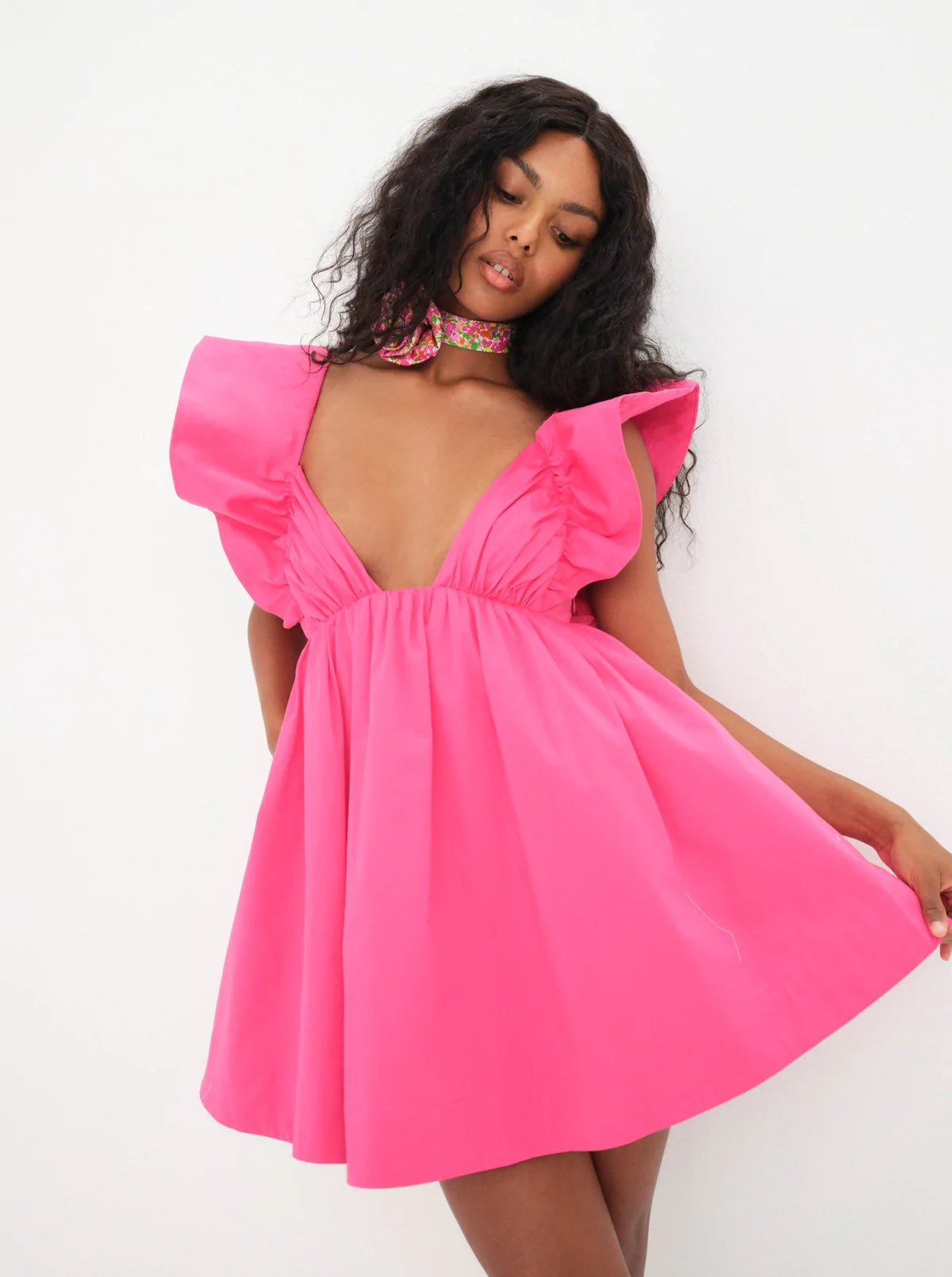 auguste clementine bonne mini dress Auguste the Label Clementine Bonne Mini Dress Floral Lavender Cottagecore 10
