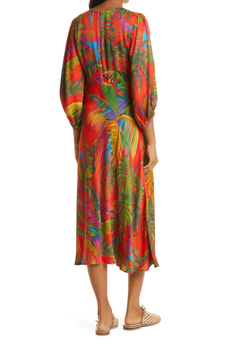 midi flannel dress Square Neck Flannel Midi Dress