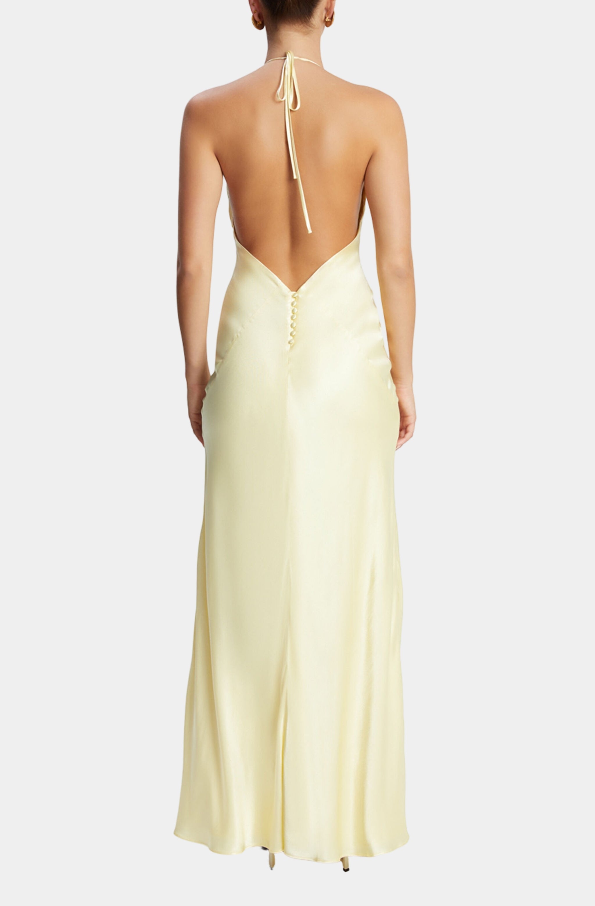 yve halter dress Yve Halter Dress In Tuscan Yellow