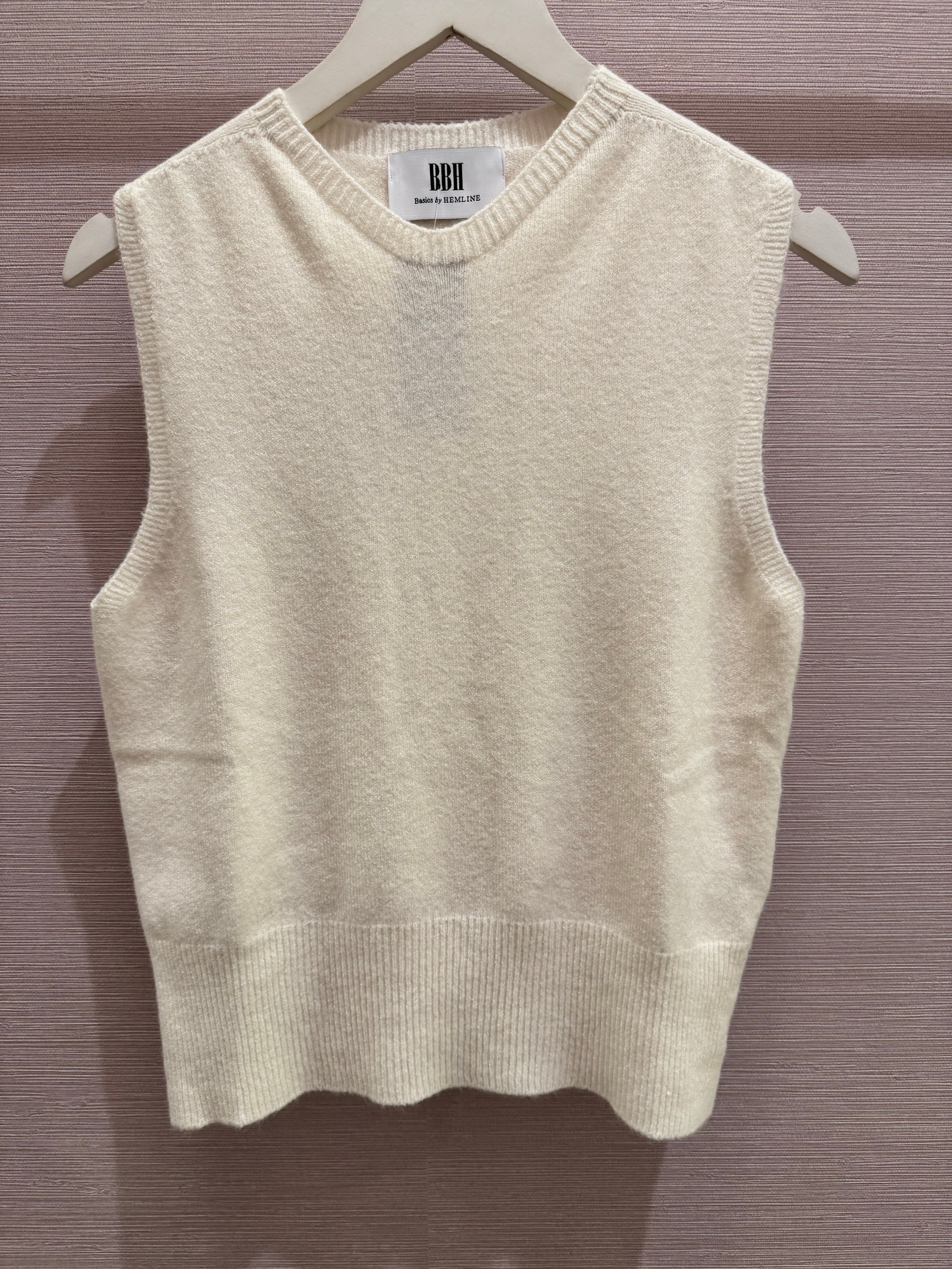 Ultra Soft Crew Neck Sleeveless Knit Top