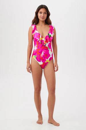 Bloom Plunge Ruffle One Piece