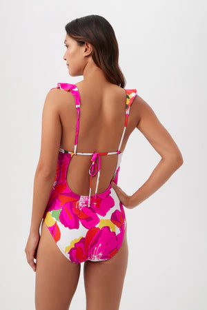 Bloom Plunge Ruffle One Piece