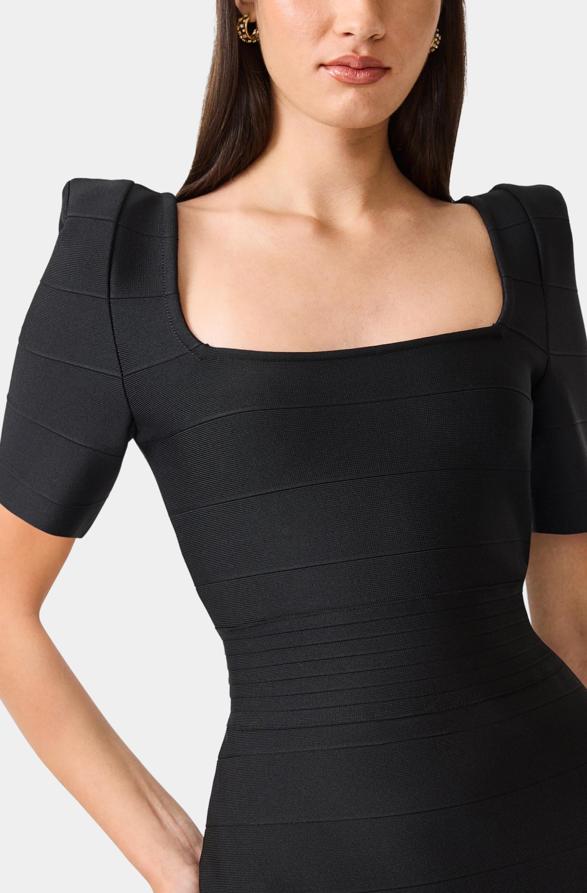 Ninette Square Neck Column Maxi Dress