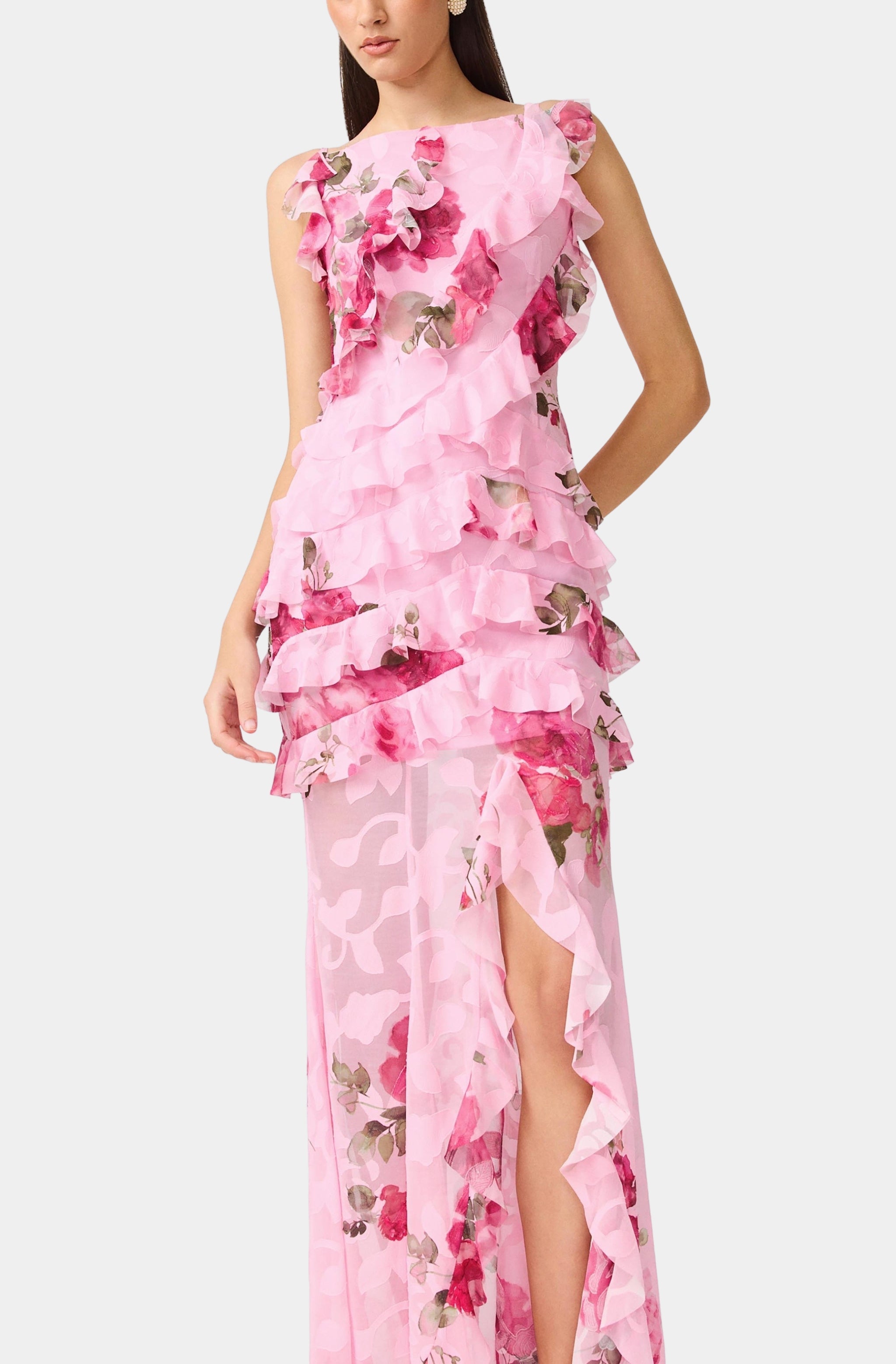 Eleanora Sleeveless Ruffle Gown