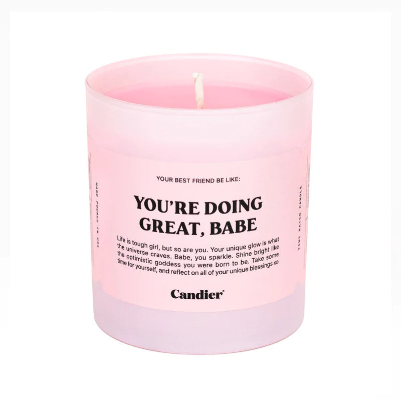 You’re Doing Great, Babe Candle
