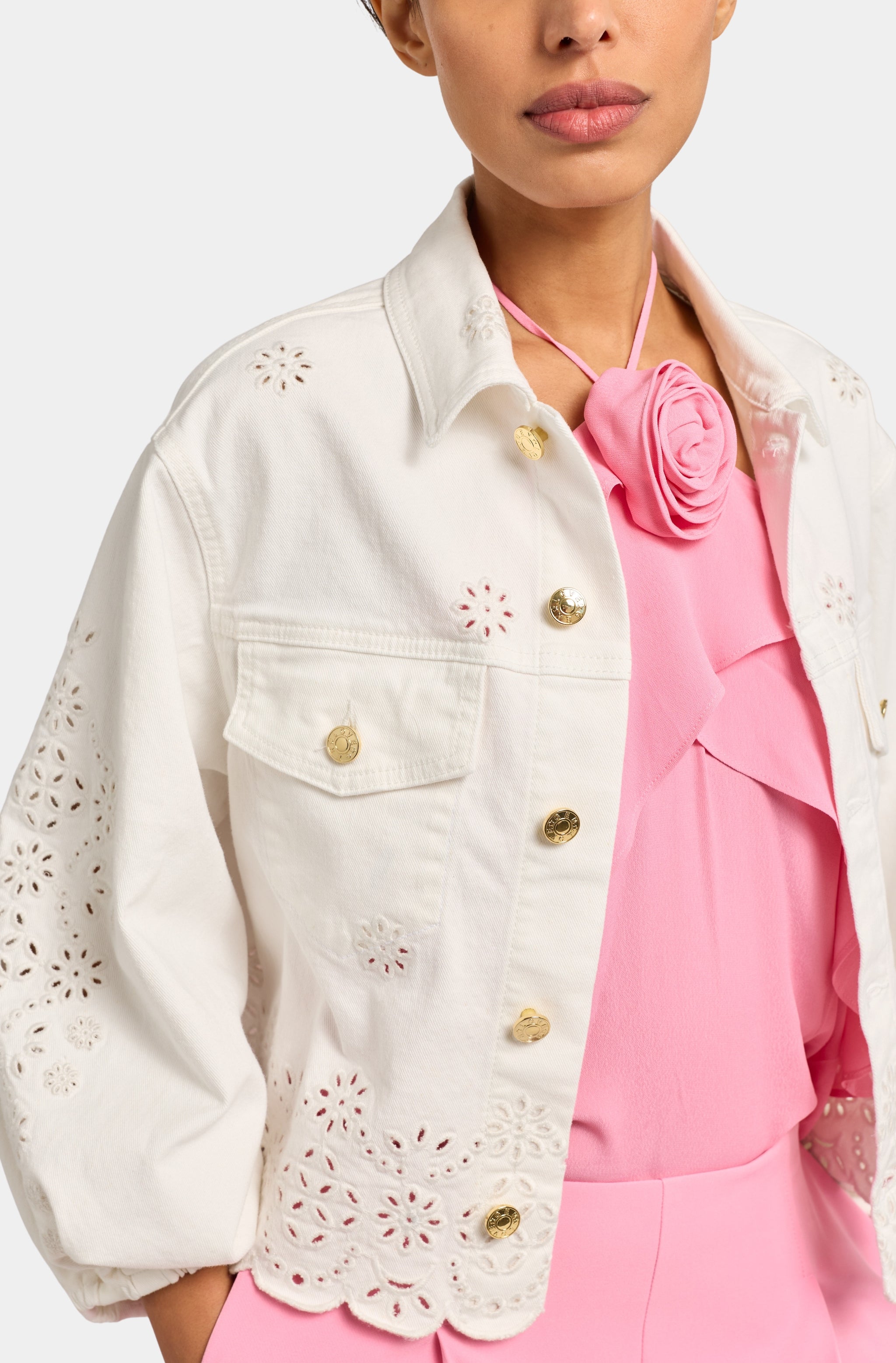 Lumere Embroidered Denim Jacket