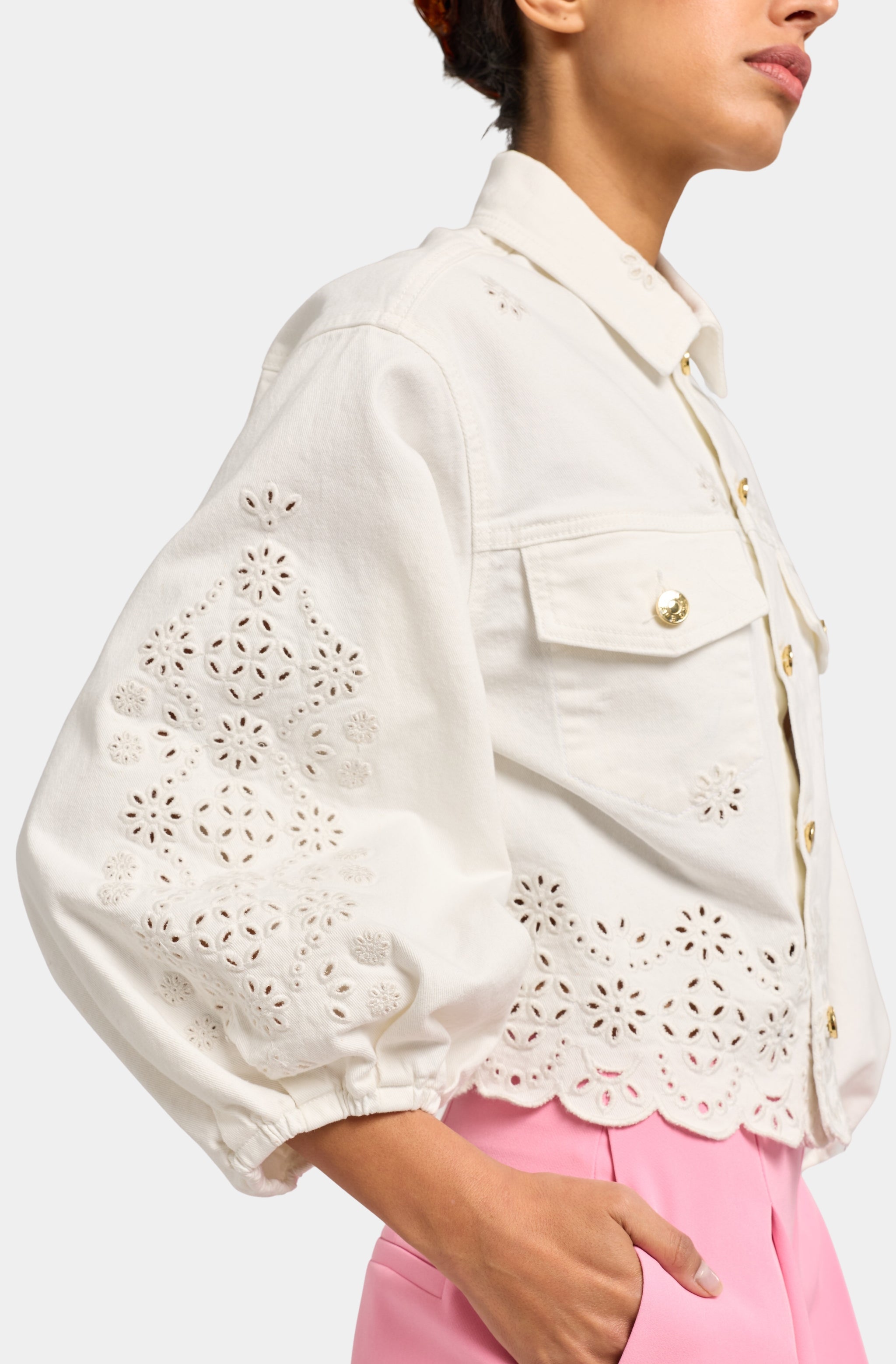 Lumere Embroidered Denim Jacket