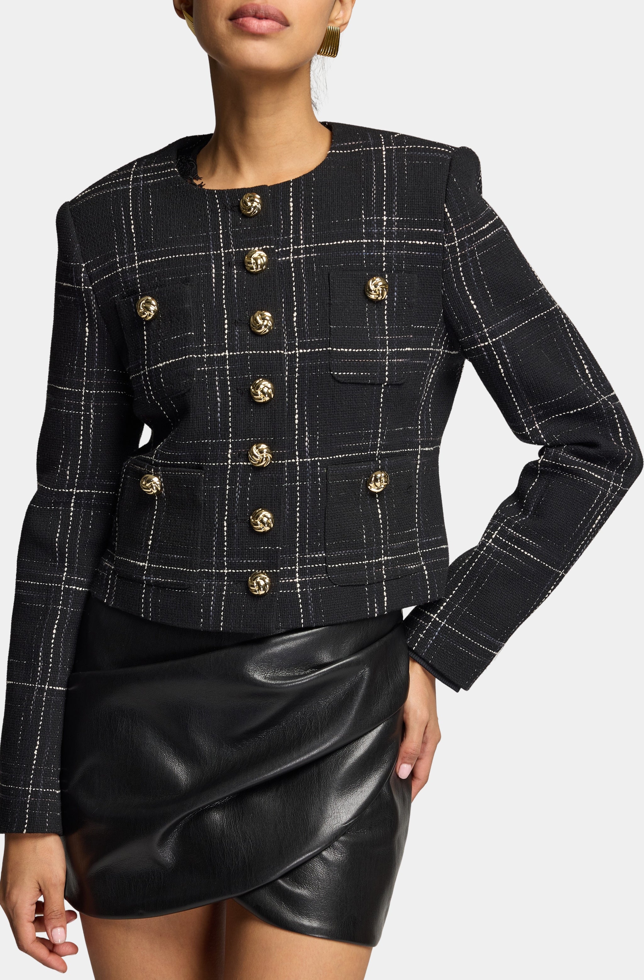 Lilith Windowpane Tweed Jacket