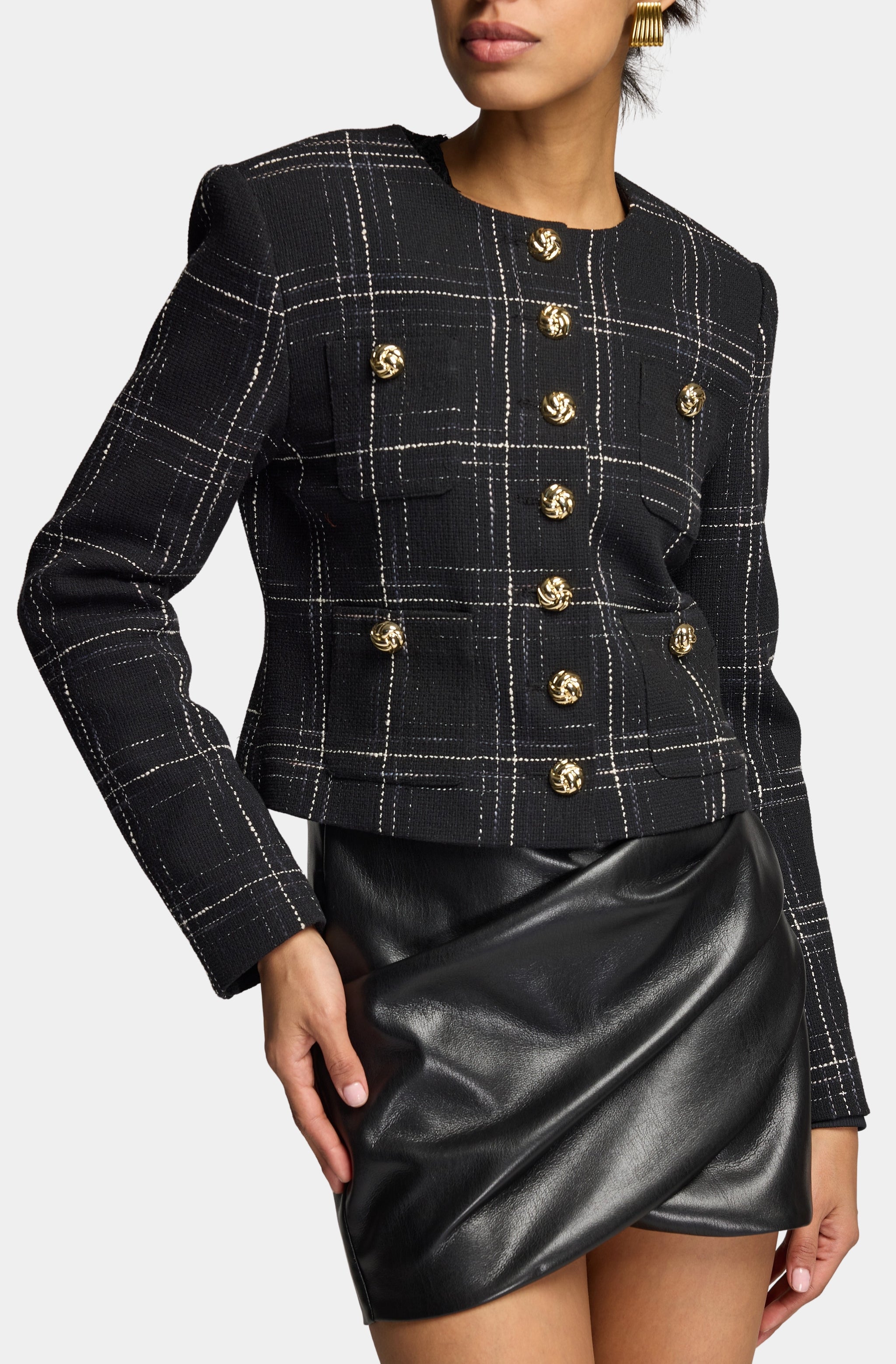 Lilith Windowpane Tweed Jacket