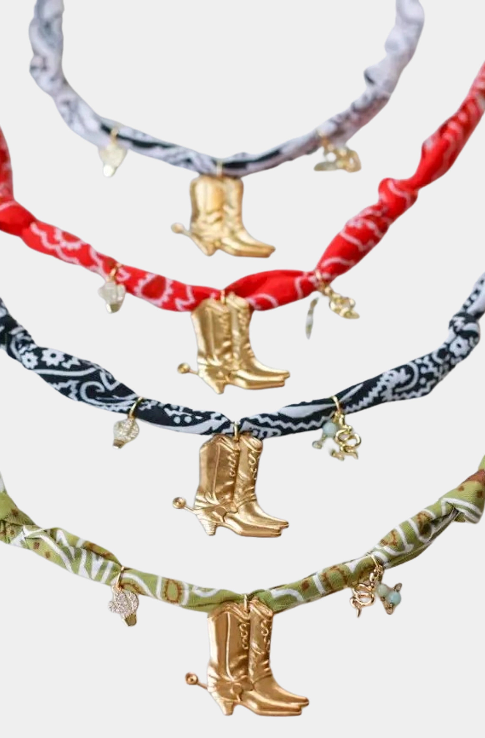 Wild West Bandana Charm Necklace