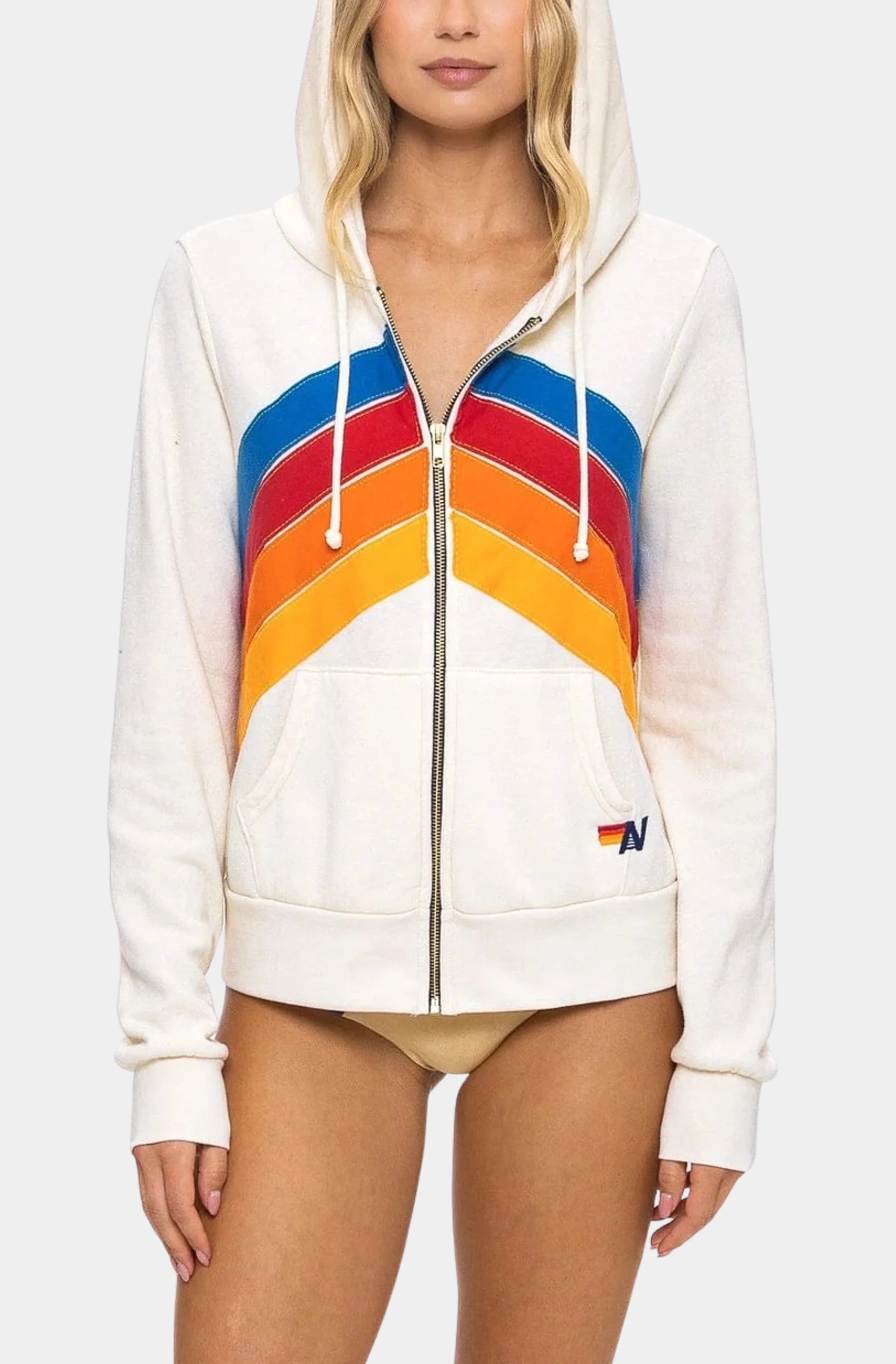 Mountain Stitch Chevron 4 Zip Hoodie