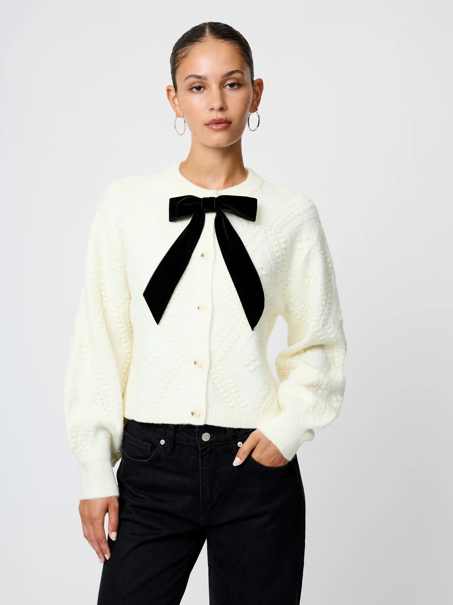 Kitty Bobble Contrast Cardigan