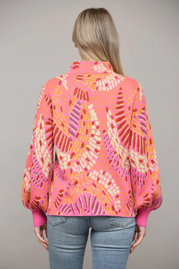 Hot Pink Multi Sweater