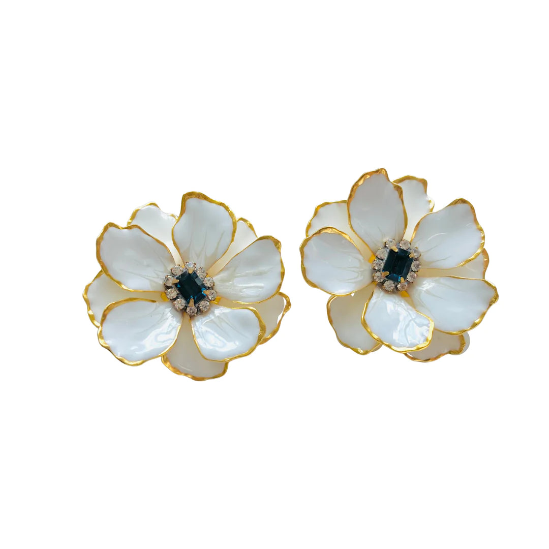 White Sapphire Jewel Box Earrings