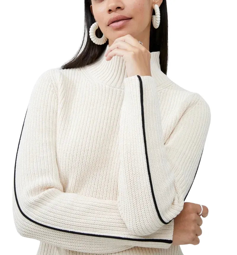 Mozart Neck Jumper With Contrast
